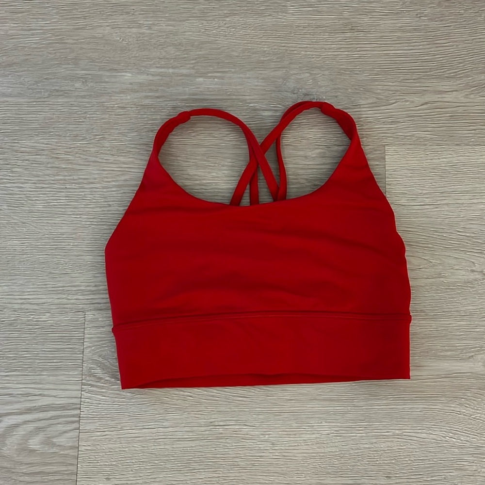 Lululemon Energy Bra *Long Line - Red - 6